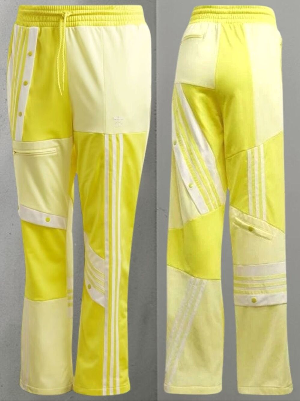 Adidas x Daniëlle Cathari Wide Leg Deconstructed Patchwork Track Pants Yellow 3X - Picture 8 of 16